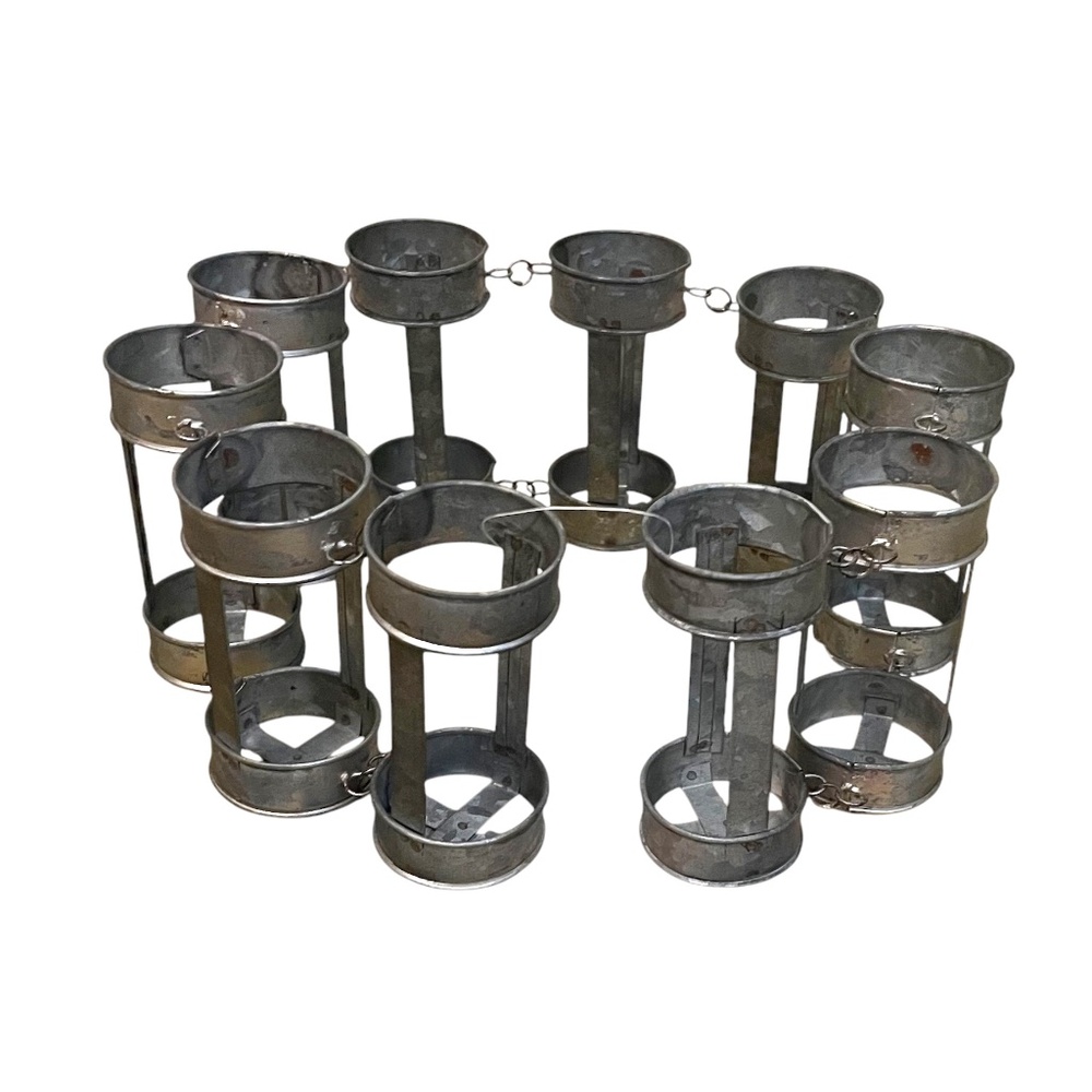 Metal Serpentine Vase Bottle Compartments, Set Of 10